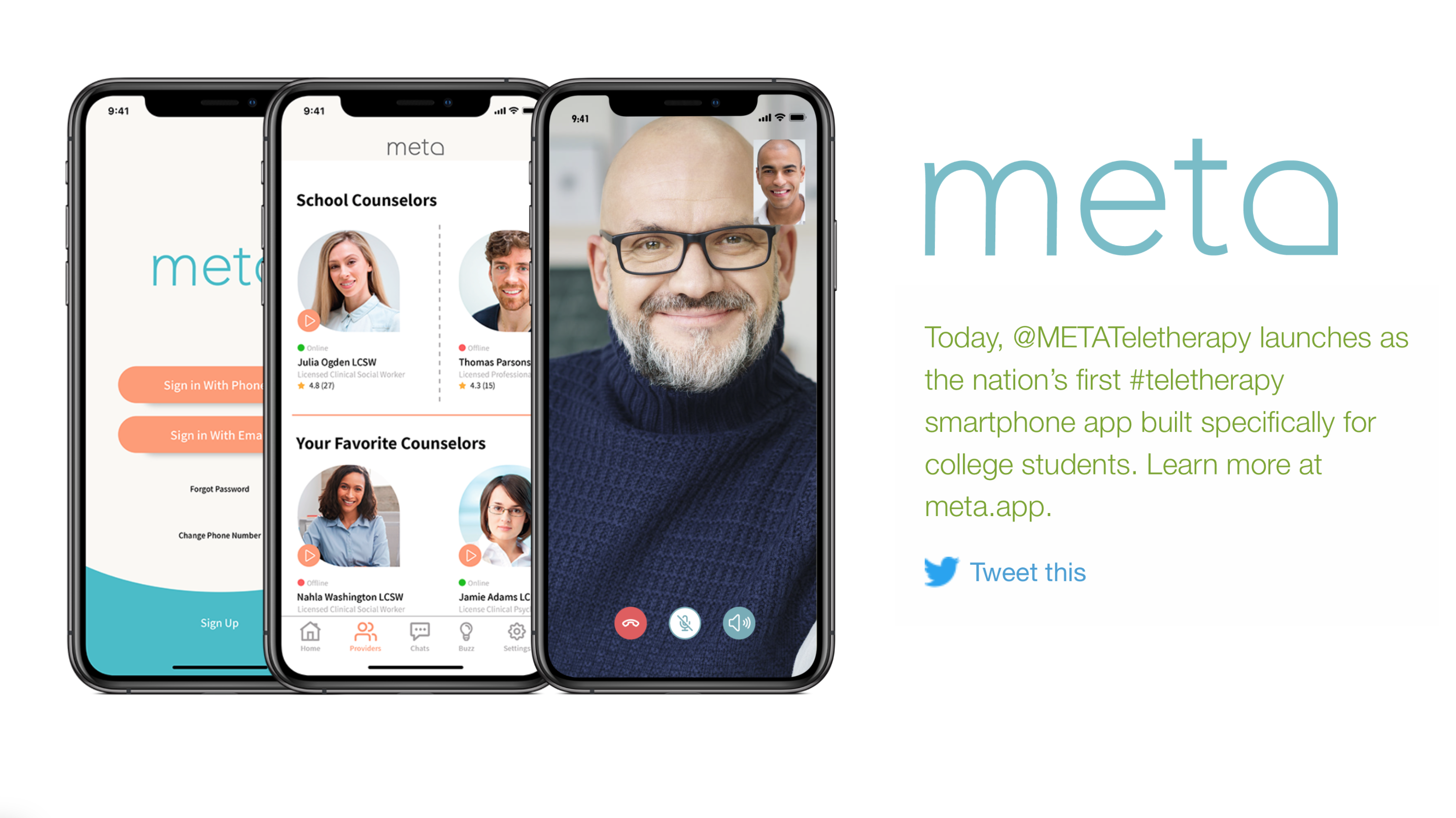 META | First Student-centric Teletherapy App