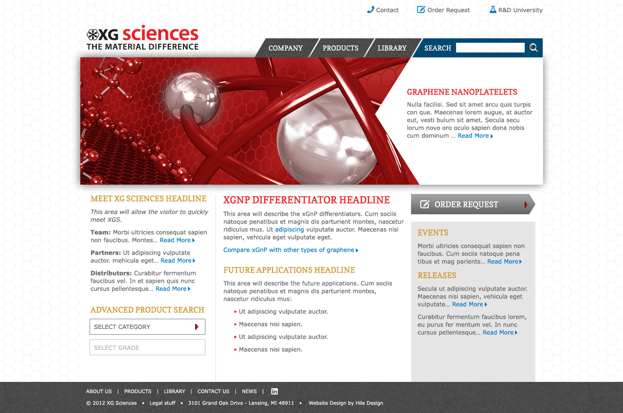 image of XGS homepage