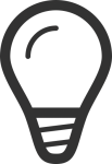 Image of lightbulb introducing samples/artifacts related to design phase from different industries/companies.